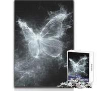 Rompecabezas de 1000 Piezas: Mariposa Fantasma Blanca, Tranquilo, Divertido, para el Tiempo Libre, Ajustado, sin Costuras, Juguete de precisión, tamaño 38x26cm