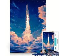 Rompecabezas de 1000 Piezas Más allá del Horizonte︰ Cohete a Las Estrellas Juego de lógica y Entretenimiento para Todos los Gustos Ideal para Jugar y divertirse en Navidad (38x26cm)