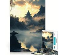 Rompecabezas de 1000 Piezas Meditación Zen Junto al río Diversión para ejercitar la Mente Piezas de Ajuste preciso Un pasatiempo Fascinante para los Momentos de Ocio (50x75cm)