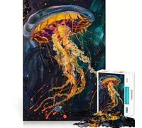 Rompecabezas de 1000 Piezas Medusa Celestial,Corte preciso,Divertido Juego de Habilidad Mental,Juego para el Tiempo Libre,Regalo Festivo de Ocio (38x26cm)