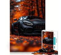 Rompecabezas de 1000 Piezas Mercedes-AMG Negro Entre Hojas de otoño Ideal para armar con precisión,ejercitar la Mente,Disfrutar de Momentos de Paz o Decorar en Navidad 50x75cm
