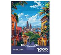 Rompecabezas De 1000 Piezas Mexico City Skyline Rompecabezas para Adultos Juego Práctico Vacaciones En Casa Matar El Tiempo Cumpleaños 52x38cm/1000pcs