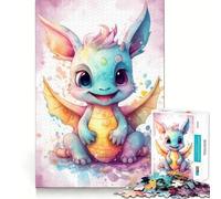 Rompecabezas de 1000 Piezas Mi pequeño Amigo dragón para Adolescentes Ayuda a desarrollar la Memoria Diseño fácil de armar Regalo entrañable (38x52cm)