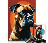 Rompecabezas de 1000 Piezas Mi Perro bóxer para Adultos Juguete para aliviar la ansiedad Bordes precisos Regalo Original (38x52cm)