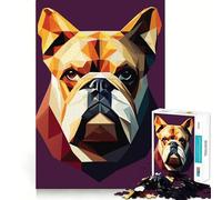 Rompecabezas de 1000 Piezas Mi Perro Bulldog para Adultos Juguete de lógica Resistente, Divertido y Relajante Bordes definidos Regalo Memorable (38x52cm)
