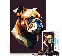Rompecabezas de 1000 Piezas Mi Perro Bulldog para Adultos Juguete de lógica y Entretenimiento Bordes Suaves Regalo conmovedor (38x52cm)
