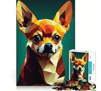 Rompecabezas de 1000 Piezas Mi Perro Chihuahua para Adolescentes Juguete Intelectual para Fortalecer los Lazos afectivos Corte de Calidad Regalo Memorable (38x52cm)