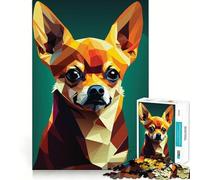 Rompecabezas de 1000 Piezas Mi Perro Chihuahua para Adultos Juguete de lógica Fina, silencioso y Divertido Bordes limpios Regalo Memorable (50x75cm)