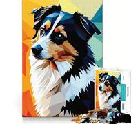 Rompecabezas de 1000 Piezas Mi Perro Pastor Australiano para Adultos Desarrolla la Mente y Mejora la Capacidad Mental Bordes precisos (38x52cm)