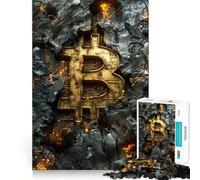 Rompecabezas de 1000 Piezas Minería de Rocas Bitcoin para Adolescentes Juguete para estimular la lógica Diversión en Interiores Borde Premium Regalo Memorable (38x52cm)