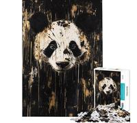 Rompecabezas de 1000 Piezas Mirada del Panda Dorado Juego Educativo Juguetes adictivos para Cultivar la Paciencia Excelentes Regalos y Juguetes para cumpleaños (tamaño 75x50cm)