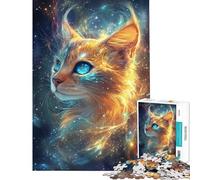Rompecabezas de 1000 Piezas Mirada Felina Estelar Rompecabezas para Adolescentes Carrera de Velocidad Manual para Cumpleaños Navidad Cumpleaños 50x75cm