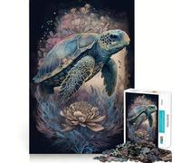 Rompecabezas de 1000 Piezas Misticismo Tortuga para Adolescentes Rompecabezas Mental para aliviar la tensión Arte para armar Regalo Premium (50x75cm)