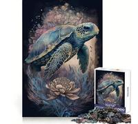 Rompecabezas de 1000 Piezas Misticismo Tortuga para Adolescentes Rompecabezas Mental para aliviar la tensión Arte para armar Regalo Premium (50x75cm)