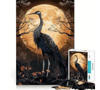 Rompecabezas de 1000 Piezas Mitología de la Cigüeña Negra,Bordes Sin Costuras,Juego de Pensamiento Divertido,Tiempo Libre de Entretenimiento,Regalo de Arte Navideño 38x52cm