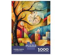 Rompecabezas De 1000 Piezas Modern Cubist Vision of The Persistence of Memory Rompecabezas para Adultos Juego De Ingenio Ensamblaje De Patrones Difícil Y Desafiante 70x50cm/1000pcs
