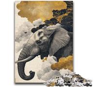 Rompecabezas de 1000 Piezas Momento Dramático con Elefante para Adultos y Adolescentes ¡Disfruta de Tus Vacaciones en casa! Cada Pieza es única Juego desafiante y Divertido para Toda la Familia