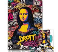 Rompecabezas de 1000 Piezas Mona Lisa es Divertida para Adultos y Adolescentes, desafío de Inteligencia Cerebral, Juguetes adictivos para decoración del hogar, 75x50cm