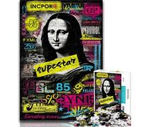 Rompecabezas de 1000 Piezas Mona Lisa Is Funny para Adultos, Juguete Educativo Intelectual descompresor, Regalo de cumpleaños, Regalos, Arte de Pared, 50x75cm