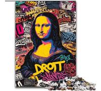 Rompecabezas de 1000 Piezas Mona Lisa Is Funny para Adultos y Adolescentes, Ideal para Pasar el rato en casa, cumpleaños, decoración de Pared para Mayores de 14 años (26x38cm)