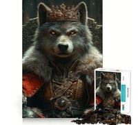 Rompecabezas de 1000 Piezas Monarca del Lobo Salvaje para Adultos Juego Divertido y Relajante Corte láser Tiempo de Tranquilidad y Ejercicio Mental en casa (50x75cm)