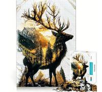 Rompecabezas de 1000 Piezas Monarca Verde del Bosque Dorado para Adolescentes Diversión,tamaño Uniforme,Piezas precisas,Actividad Relajante para Grupos en Interiores (38x26cm)