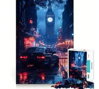 Rompecabezas de 1000 Piezas Money ME Night in London with Bigben para Adolescentes, Ideal para Mejorar la Memoria, Relajarse y divertirse Diseño artístico con Corte nítido (38x52cm)