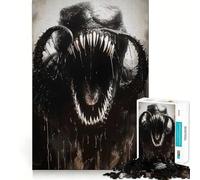 Rompecabezas de 1000 Piezas Monstruo Negro,Arte de Corte Exacto,Diversión Inteligente,Juego de Ocio,Regalo de Decoración Navideña 38x52cm