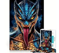 Rompecabezas de 1000 Piezas Monstruo Serpiente Azul,Decoración de Ajuste Perfecto,Regalo para Desafío Mental,Juego de Paz,Pieza de Arte Navideño 38x26cm