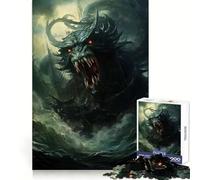 Rompecabezas de 1000 Piezas Monstruos Marinos Furiosos para Adultos y Adolescentes Ideal para Relajarse, calmarse y desconectar Corte Suave Regalo conmovedor (50x75cm)