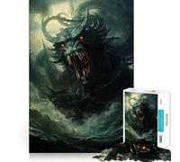 Rompecabezas de 1000 Piezas Monstruos Marinos Furiosos para Adultos y Adolescentes Ideal para Relajarse, calmarse y desconectar Corte Suave Regalo conmovedor (50x75cm)