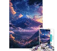 Rompecabezas de 1000 Piezas Montaña Estrellada Que Brilla en la Oscuridad para Adolescentes Carrera de Velocidad Manual para cumpleaños Navidad Desafío de Inteligencia Cerebral Juguetes adictivos