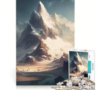 Rompecabezas de 1000 Piezas Montaña Mágica Juego de ingenio Actividades Familiares con póster y Hoja de Preguntas a Juego 50x75cm