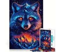 Rompecabezas de 1000 Piezas Montañas, Mapache, Fuego para Adolescentes Ideal para Mejorar la Memoria Diseño fácil de armar Regalo conmovedor (50x75cm)