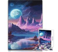 Rompecabezas de 1000 Piezas Montañas y Planetas: una Forma Relajante de llenar el Tiempo Libre, Corte preciso y consistente, Juguete de Juego de 50x75cm