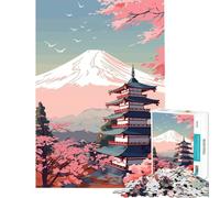 Rompecabezas de 1000 Piezas - Monte Fuji - Juguetes educativos para Aprender y Jugar Ideas de Regalos con un desafío difícil (Tamaño 75x50cm)