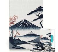 Rompecabezas de 1000 Piezas Monte Fuji Sereno para Adultos Rompecabezas Mental Suave y Relajante Imagen para armar Artículo de Santa Claus (38x26cm)