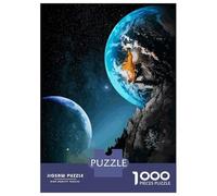 Rompecabezas De 1000 Piezas Moon and Earth Rompecabezas para Adultos Juego Práctico Una Obra De Arte Cumpleaños Y Navidad 38x26cm/1000pcs