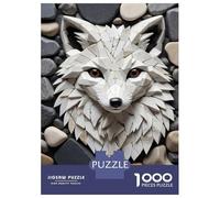 Rompecabezas De 1000 Piezas Mosaic Fox Portrait on Stone Background Rompecabezas para Adultos Juego Familiar Desafío Difícil Oferta como Regalos para Toda La Familia 52x38cm/1000pcs