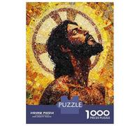 Rompecabezas De 1000 Piezas Mosaic Portrait of Jesus Rompecabezas para Adultos Juego De Ingenio Análisis Y Lógica Cumpleaños 70x50cm/1000pcs