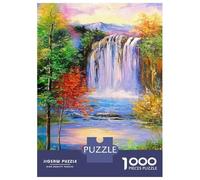 Rompecabezas De 1000 Piezas - Mountain Waterfall Rompecabezas Juego De Ingenio Decoración De Pared Oferta como Regalos para Toda La Familia 38x26cm/1000pcs