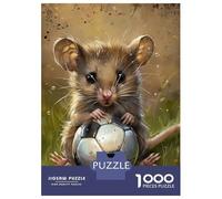 Rompecabezas De 1000 Piezas Mouse Soccer Ball Football Rompecabezas para Adultos Juego De Ingenio Carrera De Velocidad De Manos Cumpleaños Y Navidad 38x26cm/1000pcs