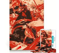 Rompecabezas de 1000 Piezas Mujer Caballero Rojo para Adolescentes Juguete para ejercitar la Mente Diseño Relajante Regalo Ideal para armar (38x26cm)