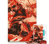 Rompecabezas de 1000 Piezas Mujer Caballero Rojo para Adultos, Juguete para ejercitar la Mente, Ideal para Fortalecer los Lazos Familiares, con Corte de precisión, Regalo Creativo (38x52cm)