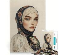 Rompecabezas de 1000 Piezas Mujer con Retrato de Rana para Adolescentes Juego de Memoria y concentración Calidad Profesional Ideal para Recortar y Relajarse en Grupo (50x75cm)