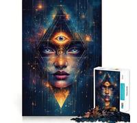 Rompecabezas de 1000 Piezas Mujer del Tercer Ojo para Adultos Juguete Intelectual para Relajarse y divertirse Pieza de Arte 38x26cm