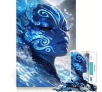 Rompecabezas de 1000 Piezas Mujer Espíritu del Agua para Adultos Divertido Juego de Memoria Componentes Resistentes y de Corte Limpio aliviar el estrés (38x26cm)