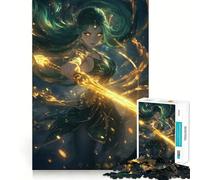 Rompecabezas de 1000 Piezas Mujer guerrera con Espada Brillante Juego de concentración Mental con Cortes de precisión y Bordes Suaves Juego Que fomenta la conexión Entre Diferentes Piezas (38x52cm)