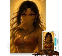 Rompecabezas de 1000 Piezas Mujer Misteriosa del Desierto de Fuego Solar para Adolescentes Juego Inteligente para Fortalecer los Lazos Familiares Obra de Arte para armar 50x75cm