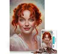 Rompecabezas de 1000 Piezas Mujer Pelirroja para Adolescentes Refuerza la Memoria y el vínculo Familiar Bordes precisos Regalo Original (38x26cm)